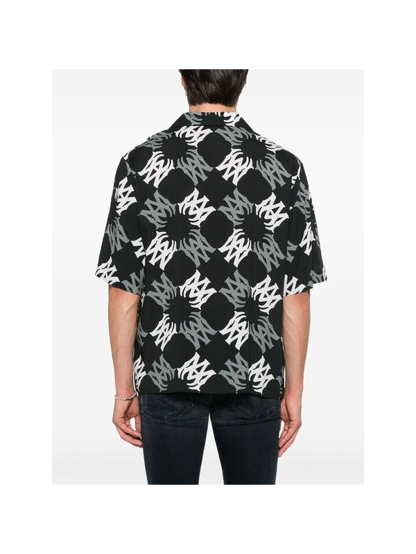 Allover Logo Pattern Short
  Sleeve Shirt