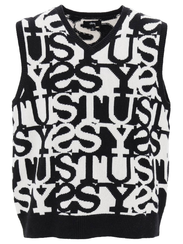 Stacked Logo Knit Vest