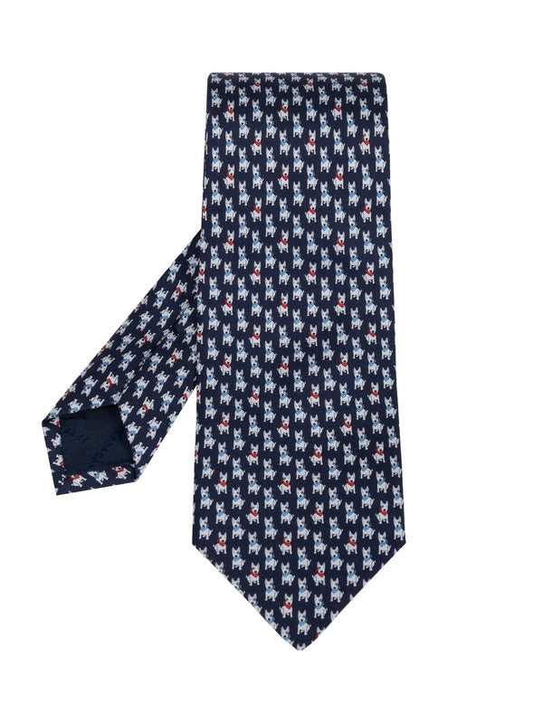 Puppy Printing Silk Tie