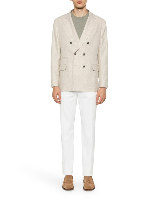 Wool Silk Blend Double Jacket