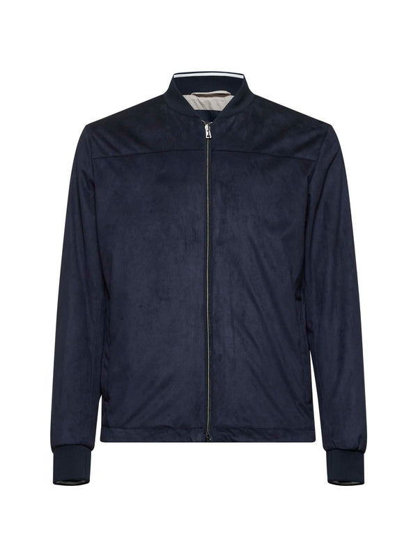 Suede Zip-up Bomber