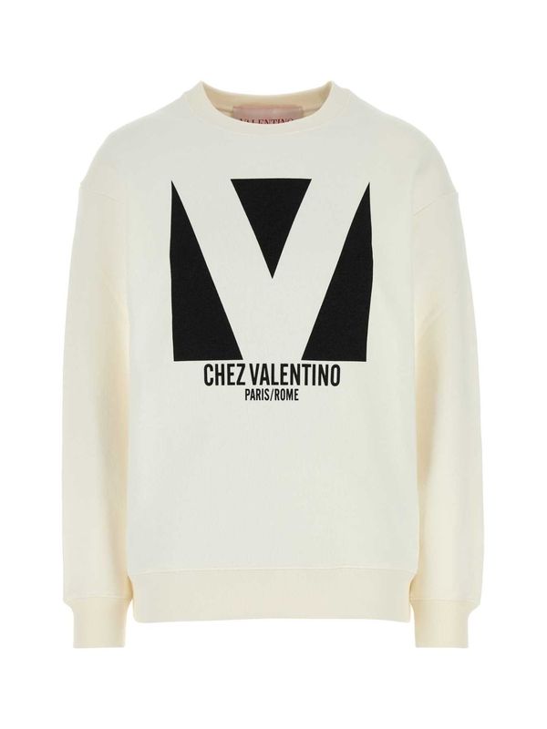 V Logo Cotton Sweatshirt