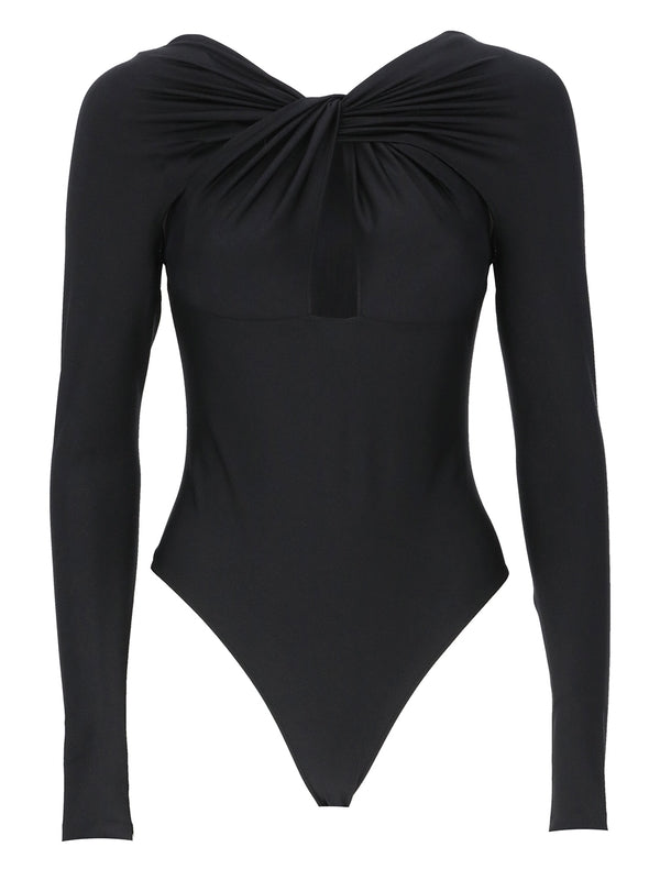 Gathered Cutout Detail Bodysuit