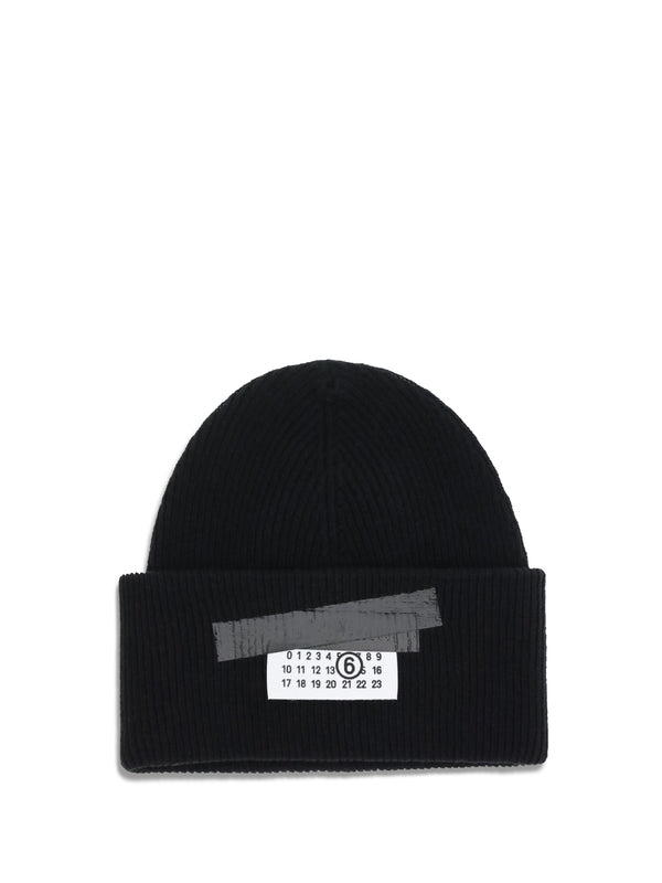 Mm6 Maison Margiela Black Beanies