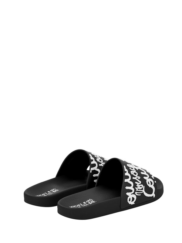 Versace Black Slides