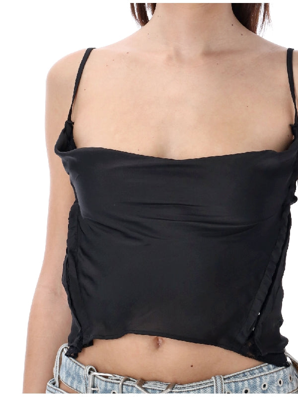 Hook And Eye Draped Slip Top