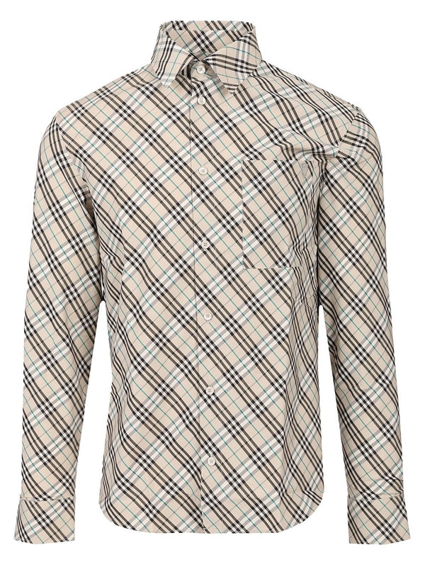 Embroidered Logo Check Pattern Shirt