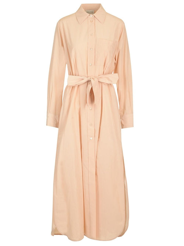 Belted Long Shirt Dress