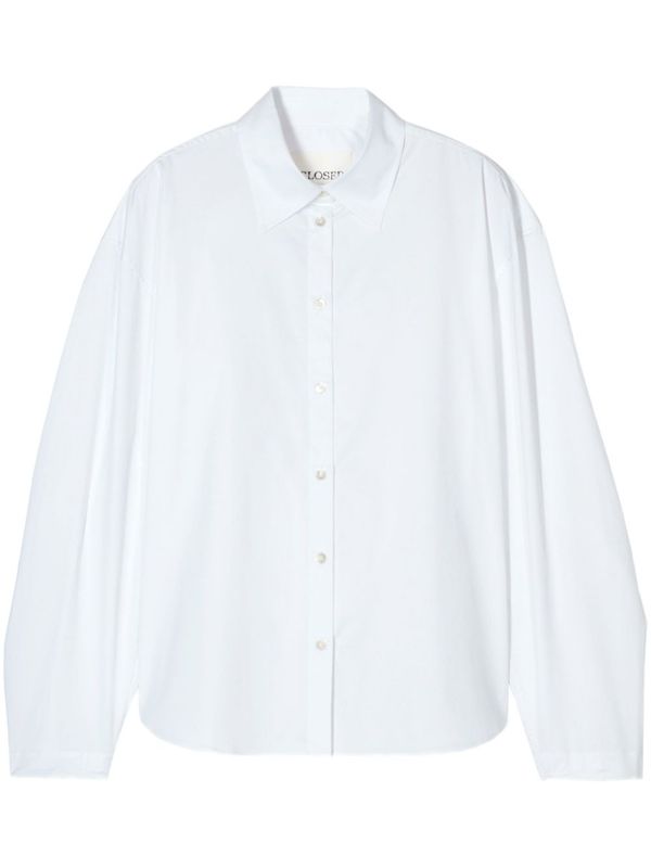 Pleated Sleeve
  Cotton Shirt