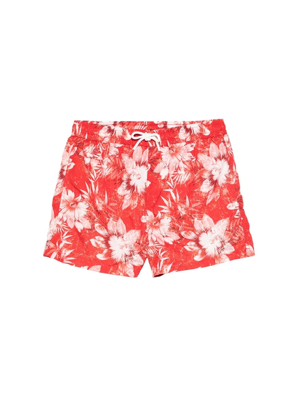 Drawstring Allover Printing Swim Shorts