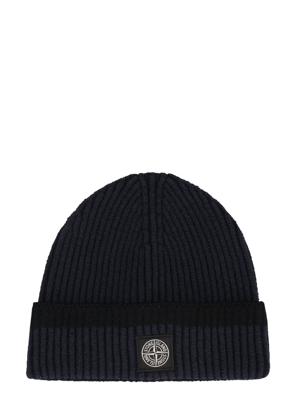 Stone Island Navy Beanies