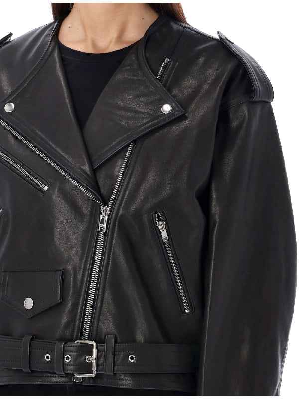 Audric Lambskin Biker Jacket