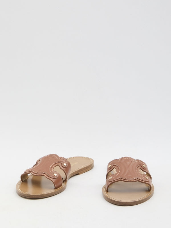 Triomphe Logo Leather Slide