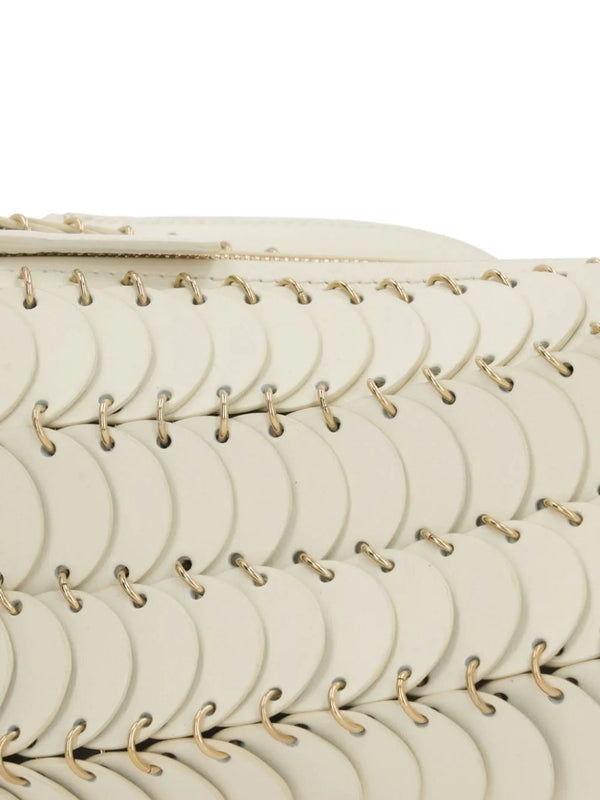 White Sequin Embellished Shoulder Bag