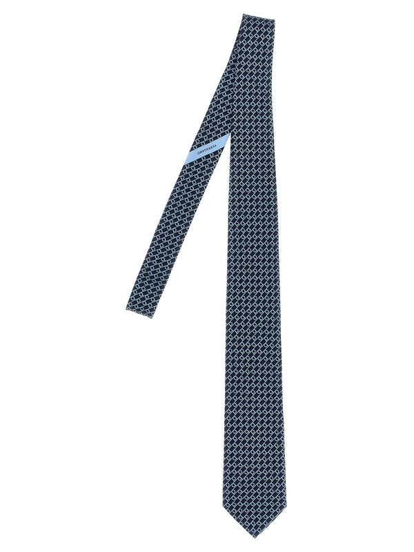 Gancini Pattern Silk Tie