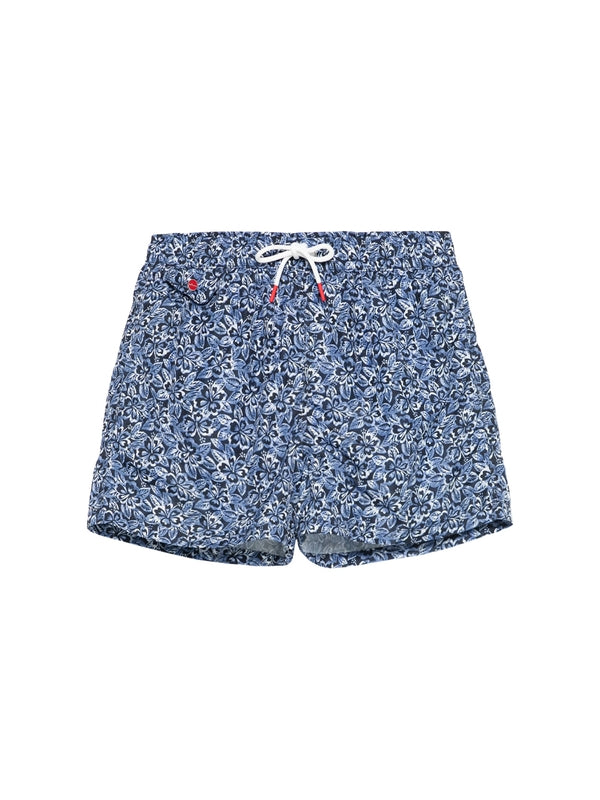 Drawstring Allover Printing Swim Shorts