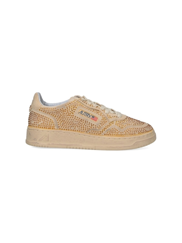Autry Beige Low Top Sneakers