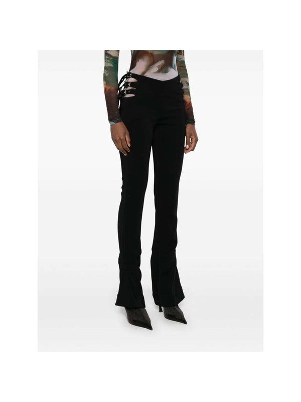 Side Buckle Detail Flared Pants