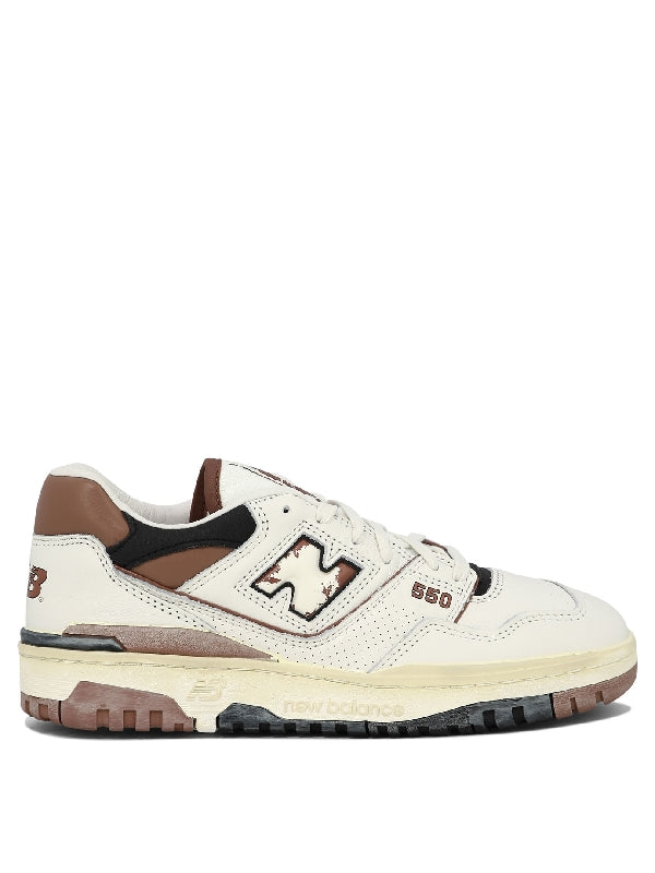 550 Logo Leather Sneakers