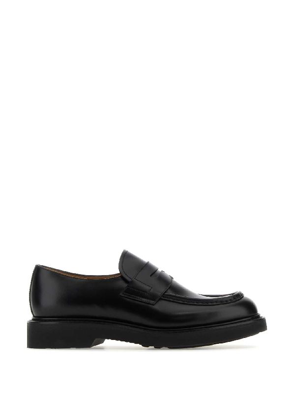 Black Leather Penny Loafer