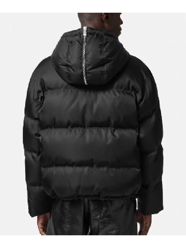 Zipper Detail Nylon Puffer
  Jacket