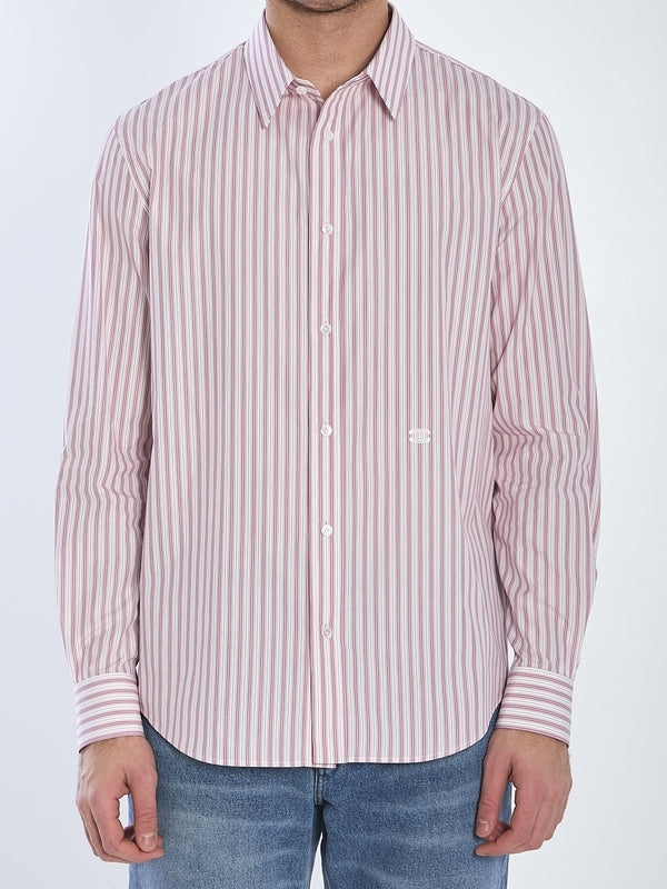 Triomphe Logo Embroidered Stripe Shirt