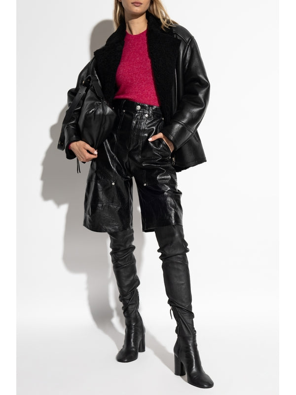 Adelina
  Leather Shearling Leather Jacket