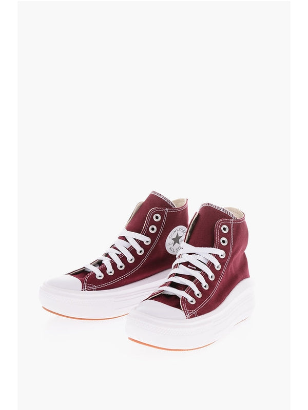 Converse Burgundy High Top Sneakers