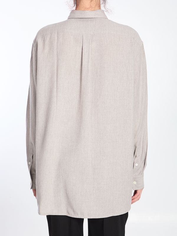 Asymmetric Viscose Wool Shirt