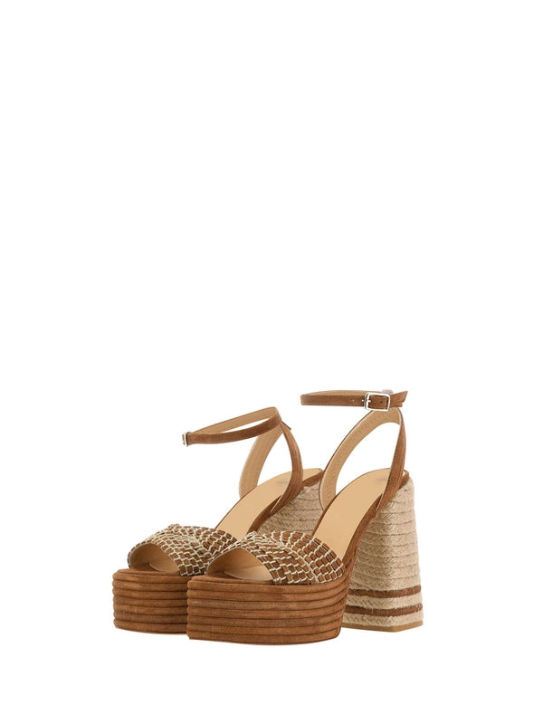 Castañer Brown Wedge Sandals