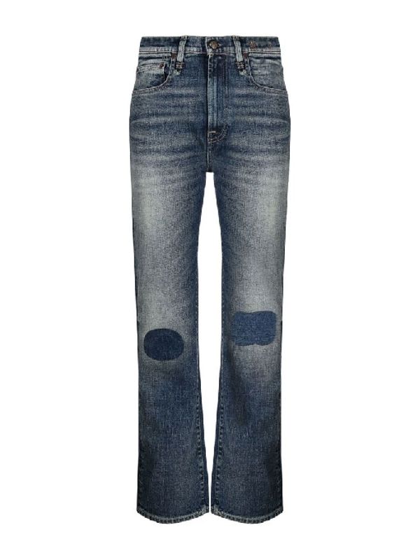 Distressed Detail Denim Pants