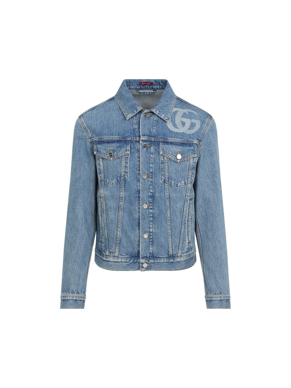 GG Logo Denim Trucker Jacket