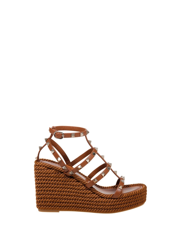 Rockstud Anklet Espadrille Platform Sandals