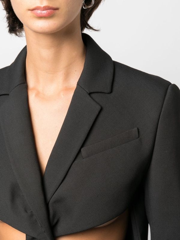 Twist Cut-out Single-breasted Jacket