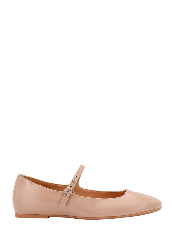 TOD'S - Mary Jane Leather Flat Shoes - Jente