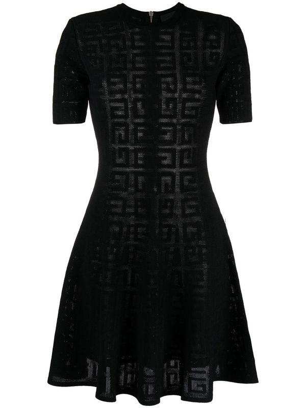 4G Pattern Viscose Mini Dress