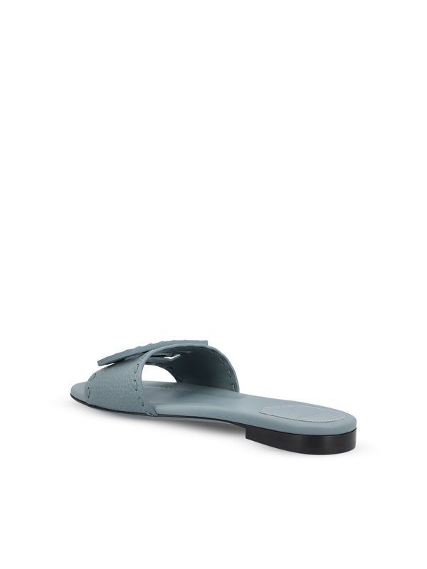 Fendi Blue Slides