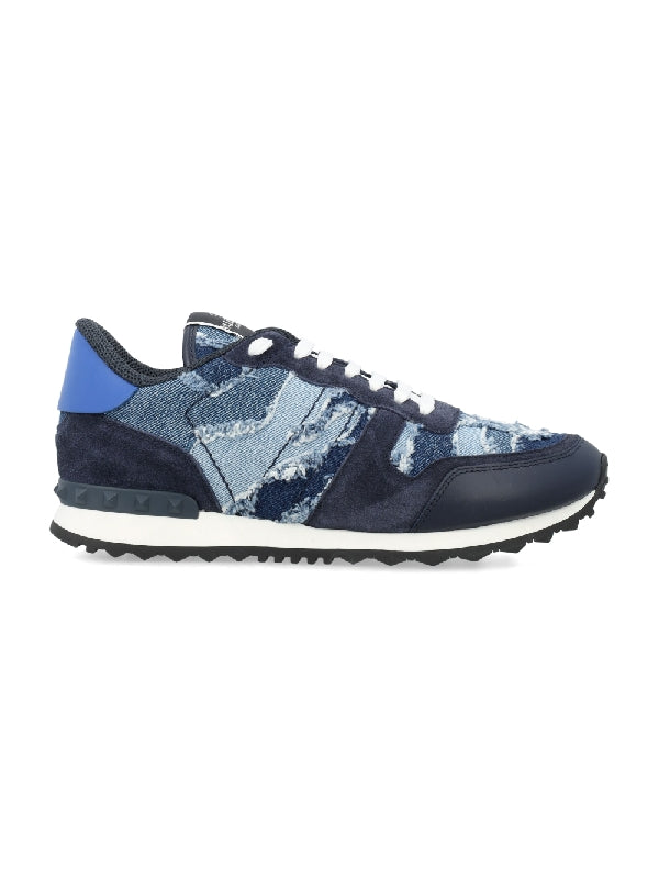 VALENTINO - Rockrunner Camouflage Denim-mix Sneaker - Jente