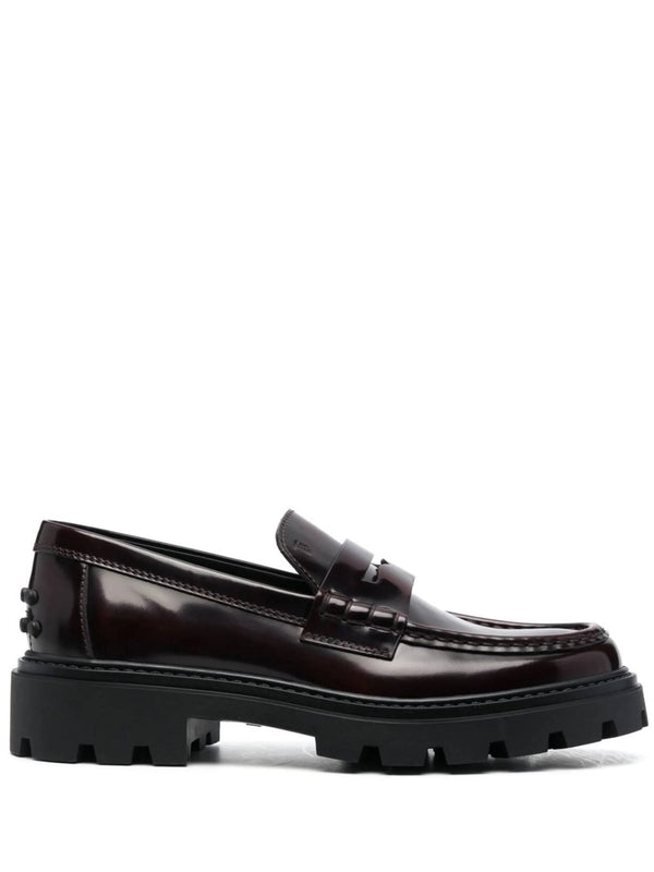 Black Leather Penny Loafers