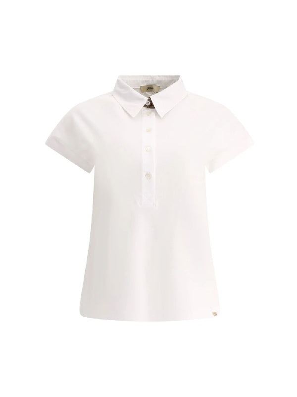 White Cotton Polo Shirt