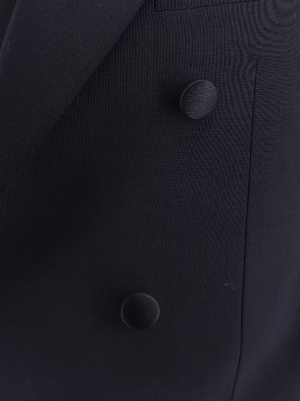 Double-Breasted Peaked Lapel Wool Suit