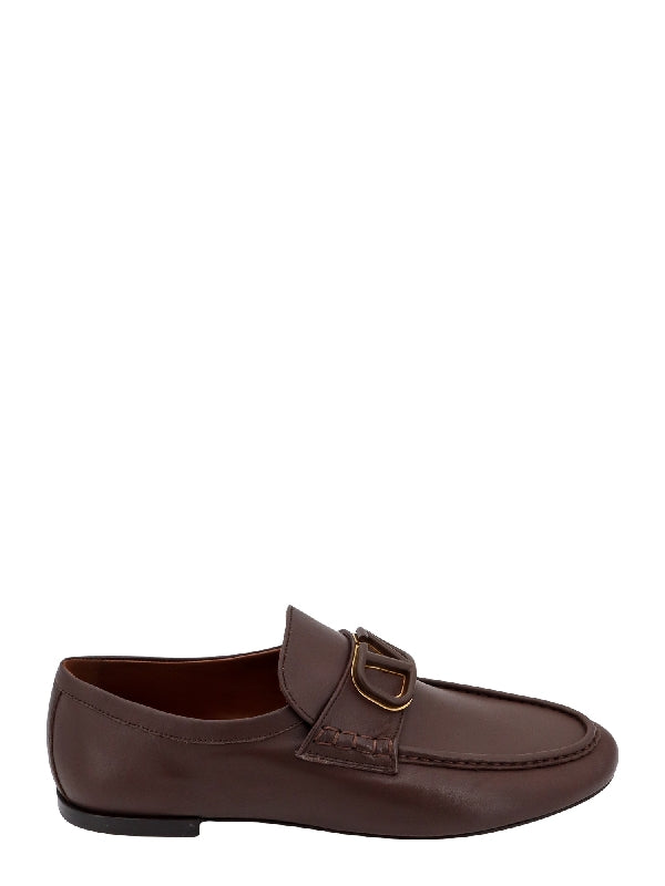 V Logo Detail Calfskin Loafer