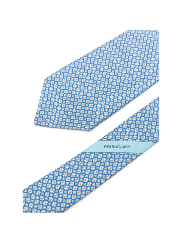 Flower Pattern Silk Neck Tie