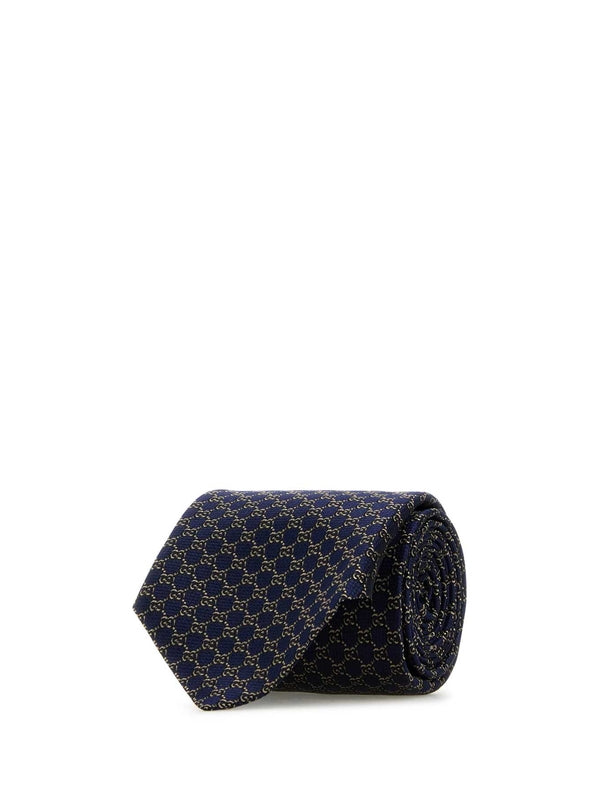 GG Logo Pattern Silk Tie