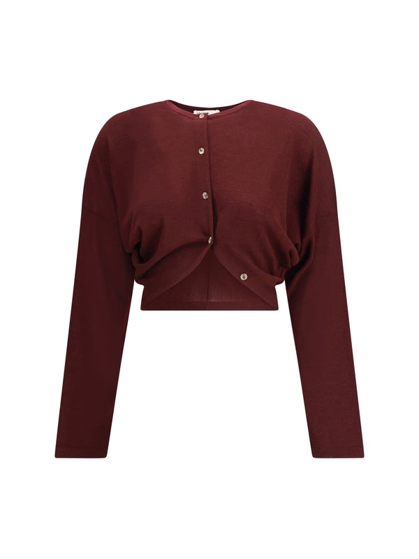 Khaite Burgundy Cardigans