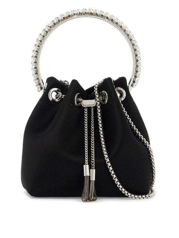 Bon Bon Crystal Satin Bucket Bag