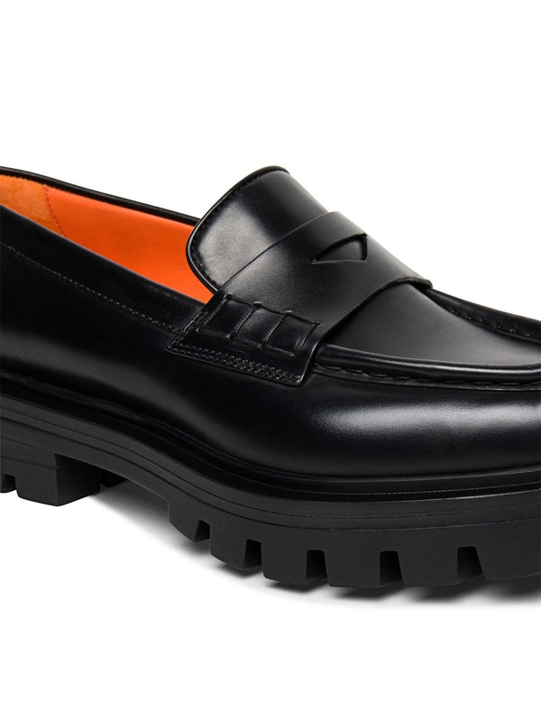 Black Leather Penny Loafer