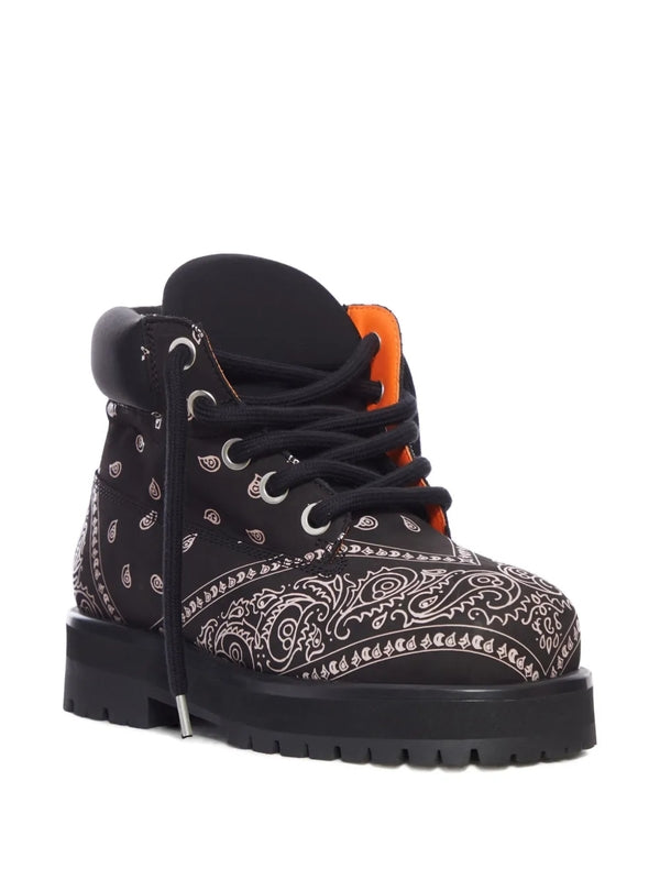 Pdf Channel Black Lace-Up Boots
