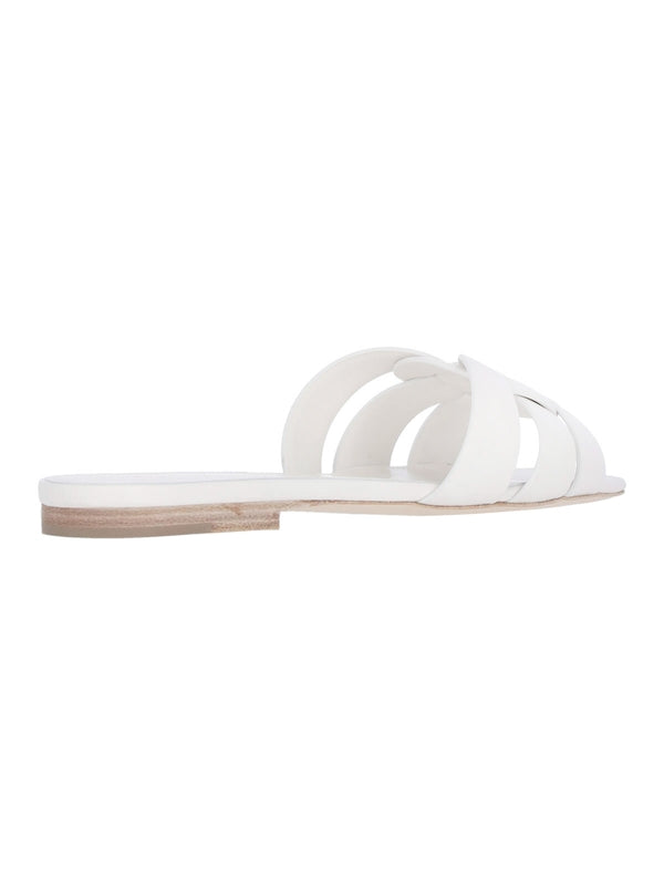 Saint Laurent White Slides