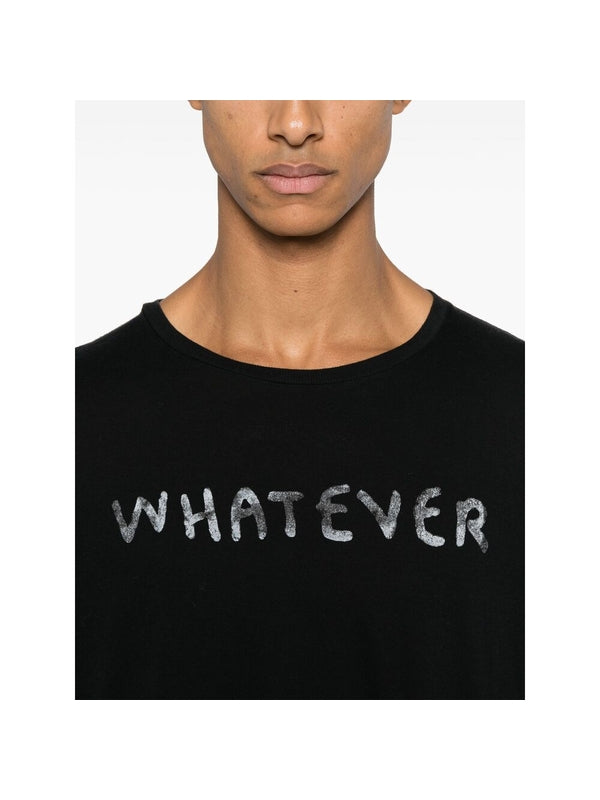 WHAT EVER プリント半袖Tシャツ